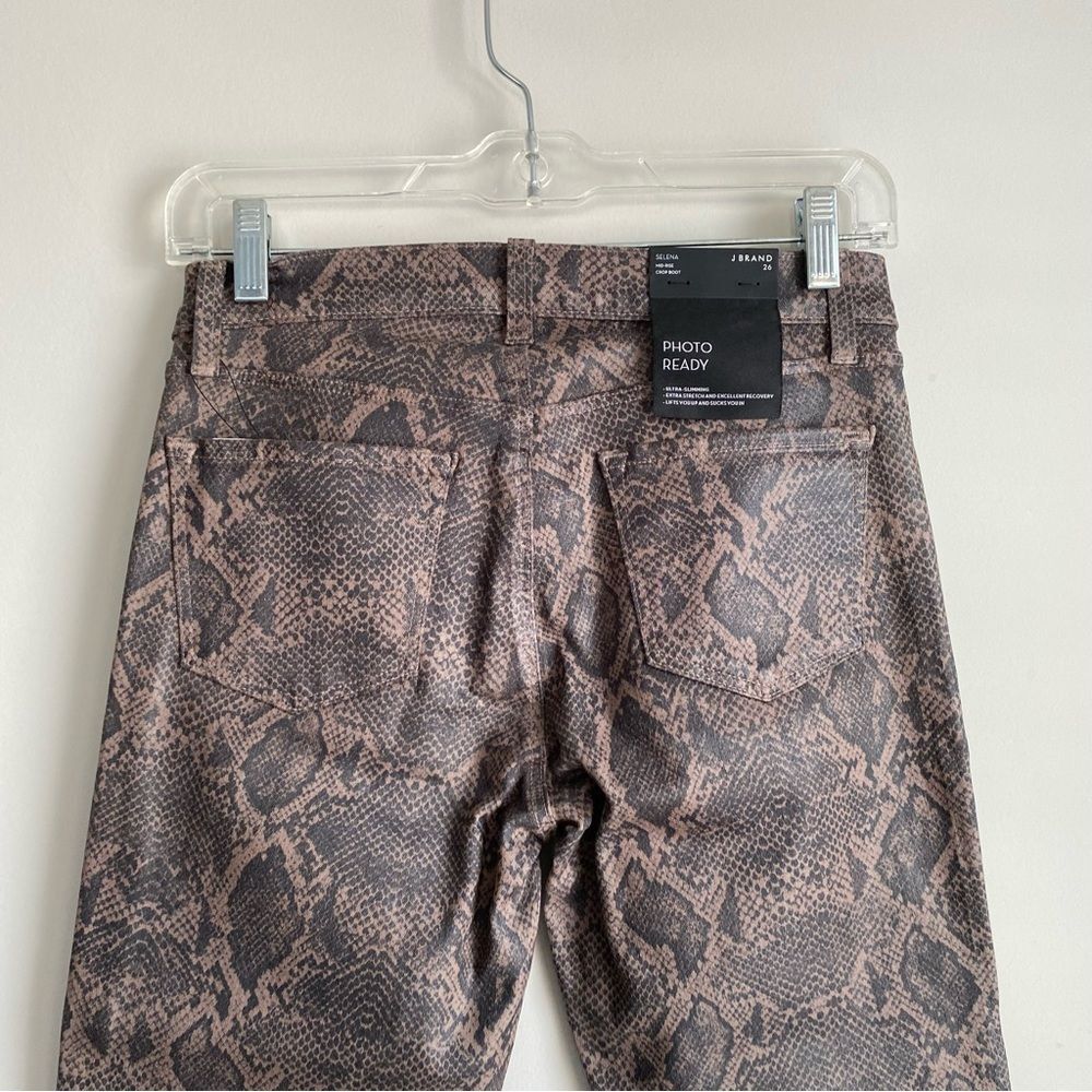 J Brand Selena Photo Ready Mid-Rise Crop Boot Jeans in Coated Boa Size 26 NWT - Picture 6 of 9